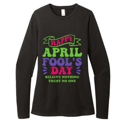 Happy April fools day April 1st prank Funny Womens CVC Long Sleeve Shirt