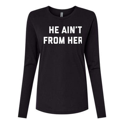 He Aint From Here Proud Represent Kentucky Womens Cotton Relaxed Long Sleeve T-Shirt