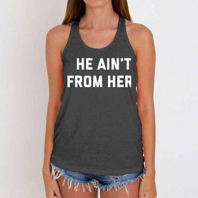 He Aint From Here Proud Represent Kentucky Women's Knotted Racerback Tank