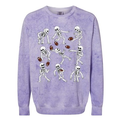 Halloween American Football Skeletons Funny Colorblast Crewneck Sweatshirt