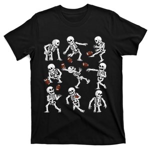 Halloween American Football Skeletons Funny T-Shirt