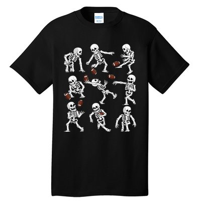 Halloween American Football Skeletons Funny Tall T-Shirt