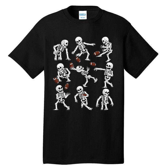 Halloween American Football Skeletons Funny Tall T-Shirt