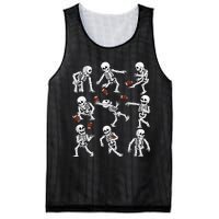 Halloween American Football Skeletons Funny Mesh Reversible Basketball Jersey Tank