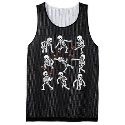 Halloween American Football Skeletons Funny Mesh Reversible Basketball Jersey Tank