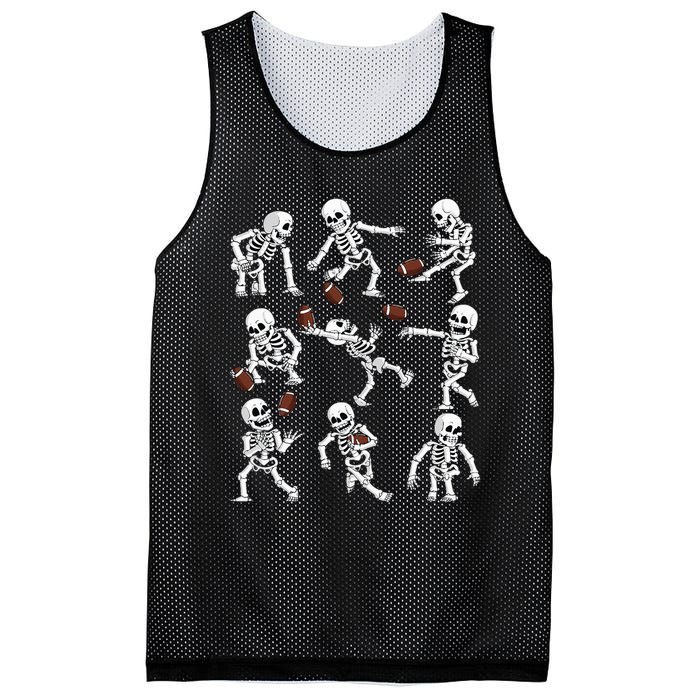 Halloween American Football Skeletons Funny Mesh Reversible Basketball Jersey Tank