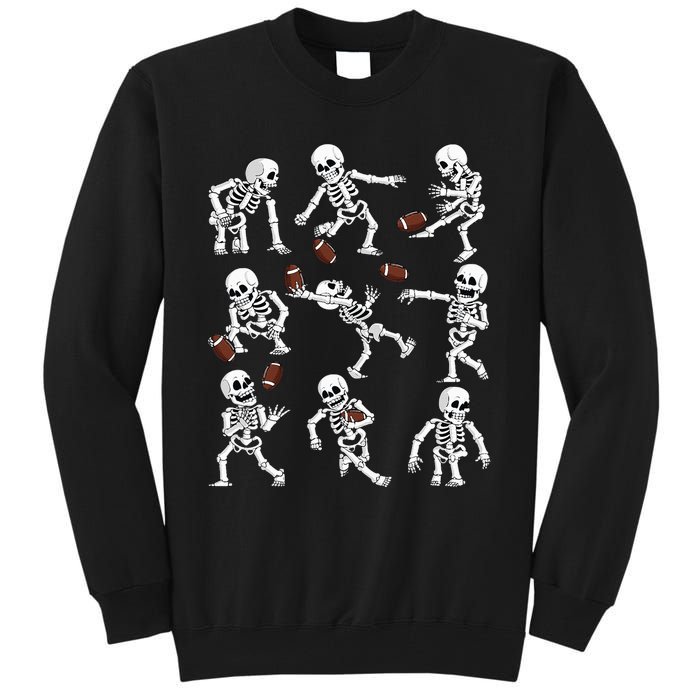 Halloween American Football Skeletons Funny Tall Sweatshirt