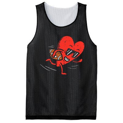 Heart American Football Valentines Day Sports Mesh Reversible Basketball Jersey Tank