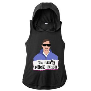 He AinT From Here Ladies PosiCharge Tri-Blend Wicking Draft Hoodie Tank