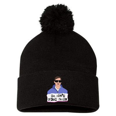 He AinT From Here Pom Pom 12in Knit Beanie