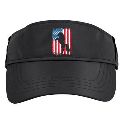 Horse American Flag USA 4th Of July Men Women Boy Girl Adult Drive Performance Visor