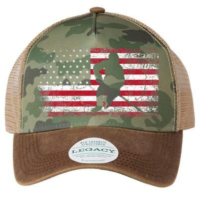 Hockey American Flag Legacy Tie Dye Trucker Hat