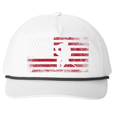 Hockey American Flag Snapback Five-Panel Rope Hat