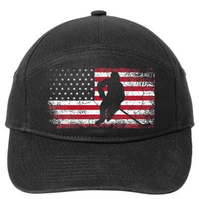 Hockey American Flag 7-Panel Snapback Hat