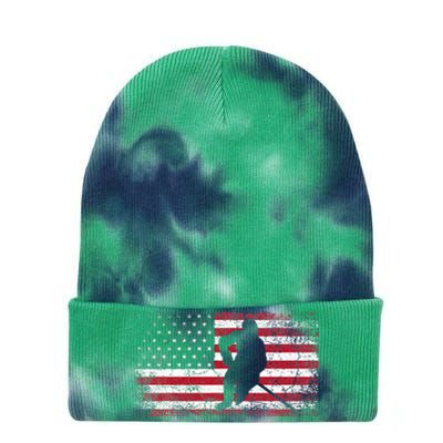 Hockey American Flag Tie Dye 12in Knit Beanie