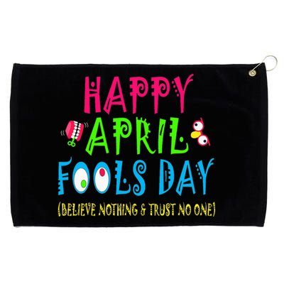 Happy April Fool's Day April 1st Joke Pranks Funny Grommeted Golf Towel