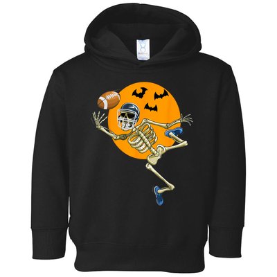 Halloween American Football Skeleton Football Fan Gift Toddler Hoodie