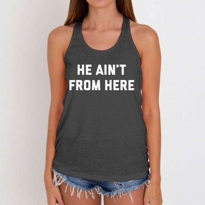 He AinT From Here Proud Represent Kentucky Women's Knotted Racerback Tank