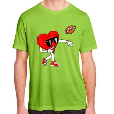 Heart American Football Valentines Day Adult ChromaSoft Performance T-Shirt