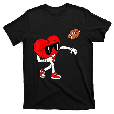 Heart American Football Valentines Day T-Shirt