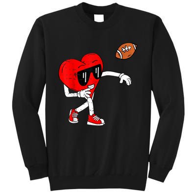 Heart American Football Valentines Day Tall Sweatshirt