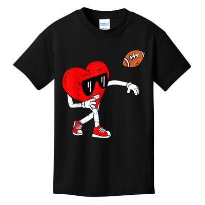 Heart American Football Valentines Day Kids T-Shirt