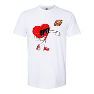 Heart American Football Valentines Day Softstyle® CVC T-Shirt