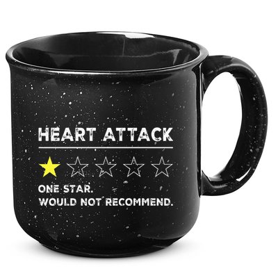 Heart Attack Funny Get Well Soon Gag Recovery 15oz Campfire Ceramic Mug