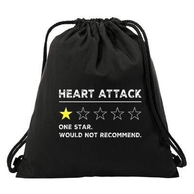 Heart Attack Funny Get Well Soon Gag Recovery Drawstring Bag