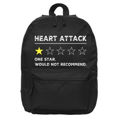 Heart Attack Funny Get Well Soon Gag Recovery 16 in Basic Backpack