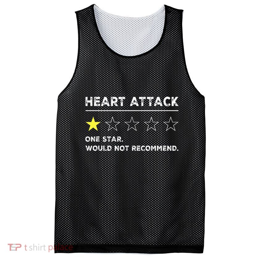 Heart Attack Funny Get Well Soon Gag Recovery Mesh Reversible Basketball Jersey Tank