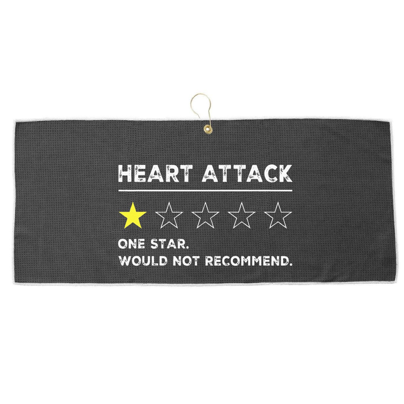 Heart Attack Funny Get Well Soon Gag Recovery Large Microfiber Waffle Golf Towel