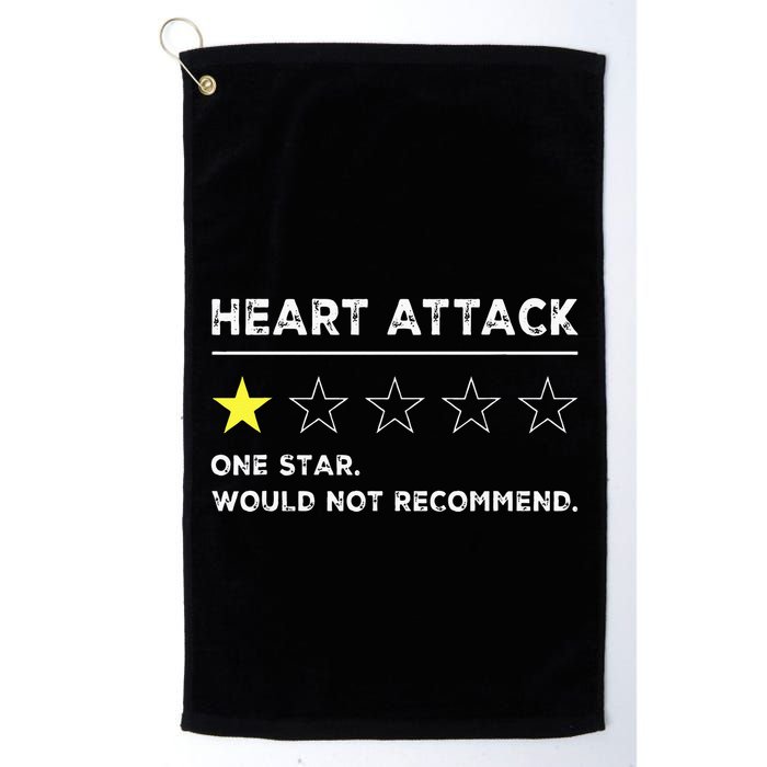 Heart Attack Funny Get Well Soon Gag Recovery Golf Towel