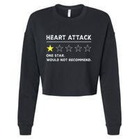 Heart Attack Funny Get Well Soon Gag Recovery Cropped Pullover Crew