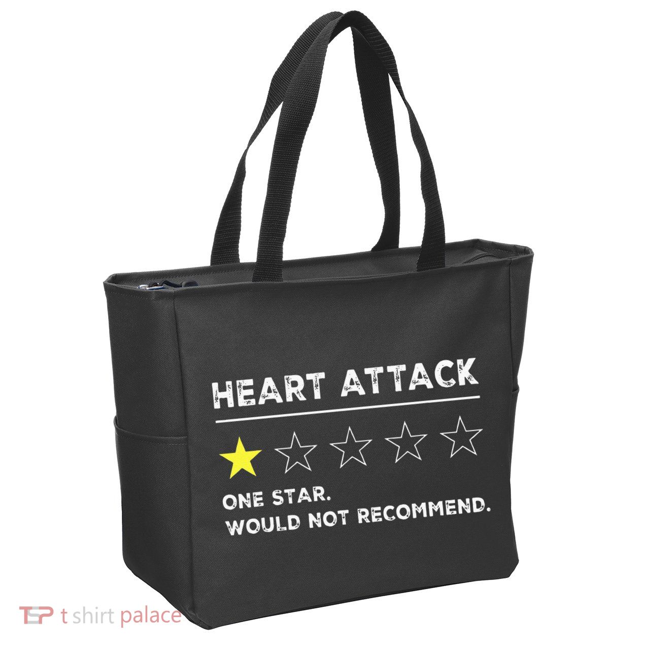 Heart Attack Funny Get Well Soon Gag Recovery Zip Tote Bag