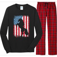 Horse American Flag USA 4th Of July Men Women Long Sleeve Pajama Set