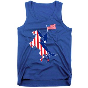 Horse American Flag Usa 4th Of July Funny Horse Lovers Gift Tank Top