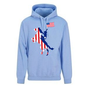 Horse American Flag Usa 4th Of July Funny Horse Lovers Gift Unisex Surf Hoodie