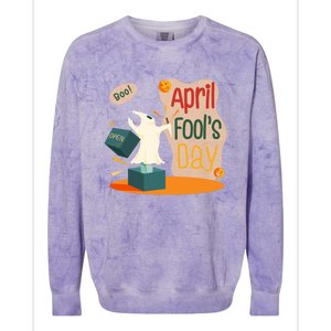 Happy April Fools Day Meaningful Gift April 1st Meaningful Gift Funny Jokes Gift Colorblast Crewneck Sweatshirt