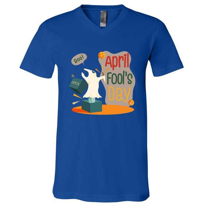 Happy April Fools Day Meaningful Gift April 1st Meaningful Gift Funny Jokes Gift V-Neck T-Shirt