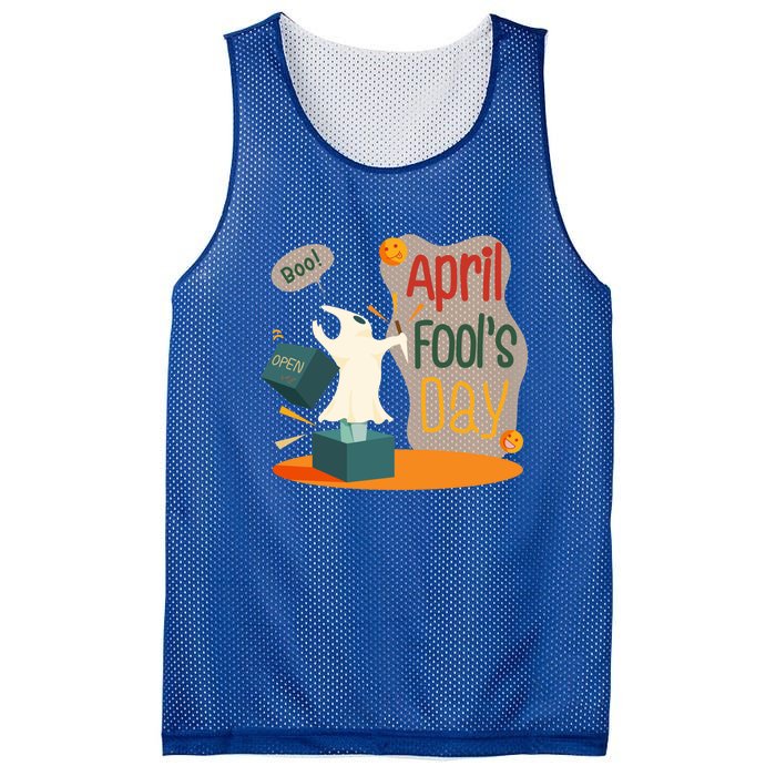 Happy April Fools Day Meaningful Gift April 1st Meaningful Gift Funny Jokes Gift Mesh Reversible Basketball Jersey Tank