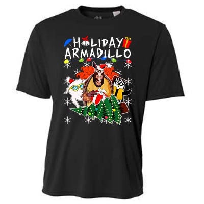 Holiday Armadillo Funny Matching Team Matching Group Cooling Performance Crew T-Shirt