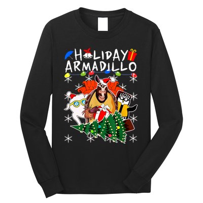 Holiday Armadillo Funny Matching Team Matching Group Long Sleeve Shirt