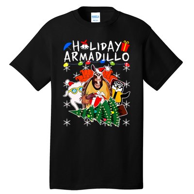 Holiday Armadillo Funny Matching Team Matching Group Tall T-Shirt