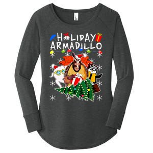 Holiday Armadillo Funny Matching Team Matching Group Women's Perfect Tri Tunic Long Sleeve Shirt