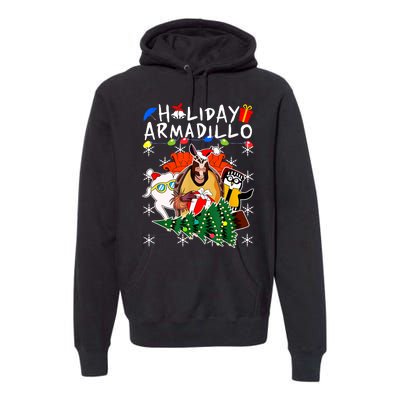 Holiday Armadillo Funny Matching Team Matching Group Premium Hoodie