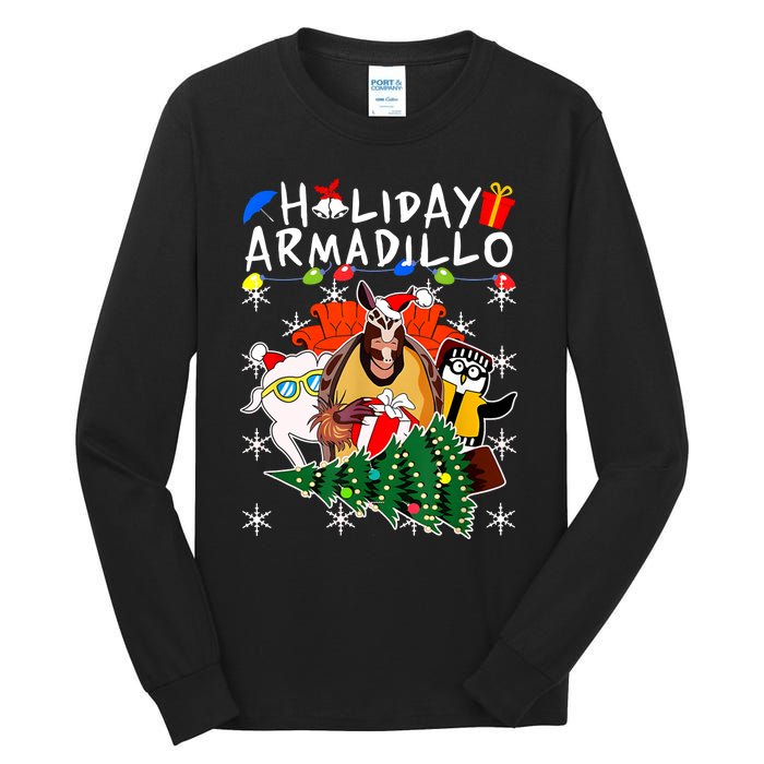 Holiday Armadillo Funny Matching Team Matching Group Tall Long Sleeve T-Shirt