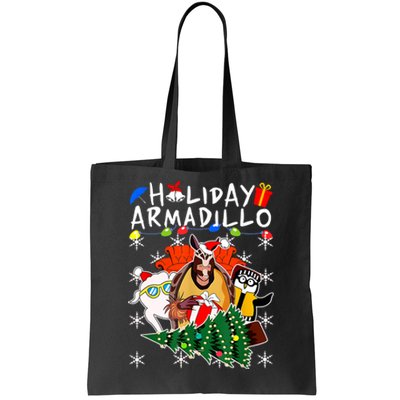 Holiday Armadillo Funny Matching Team Matching Group Tote Bag