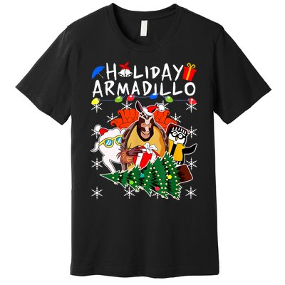 Holiday Armadillo Funny Matching Team Matching Group Premium T-Shirt