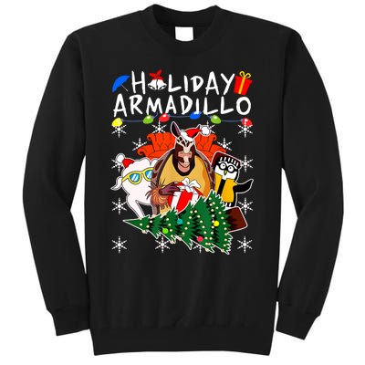 Holiday Armadillo Funny Matching Team Matching Group Tall Sweatshirt